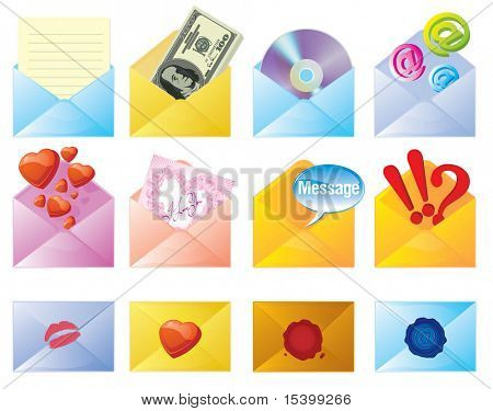 Vector icon set. Mail.