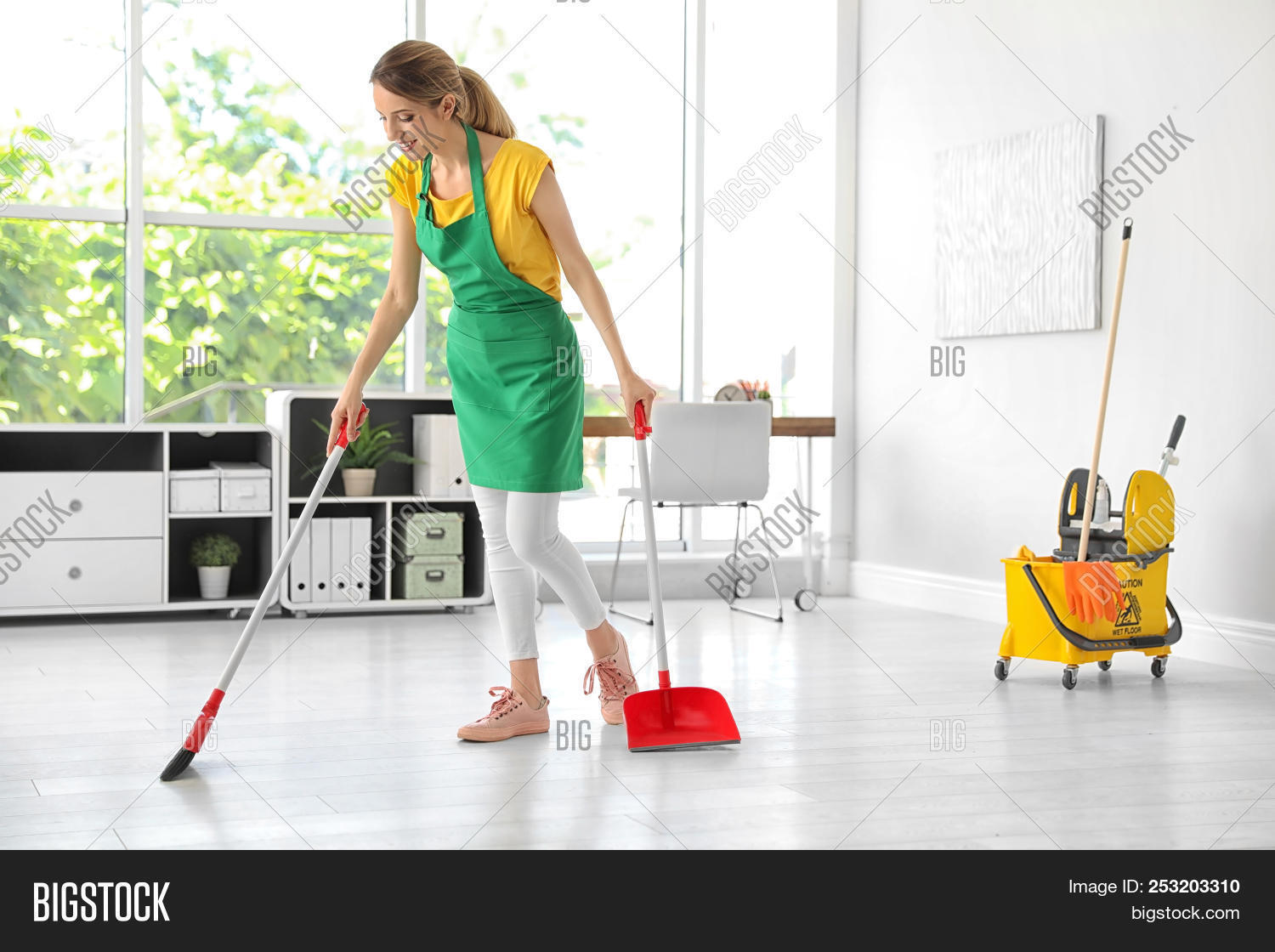 Young Woman Broom Image & Photo (Free Trial) Bigstock