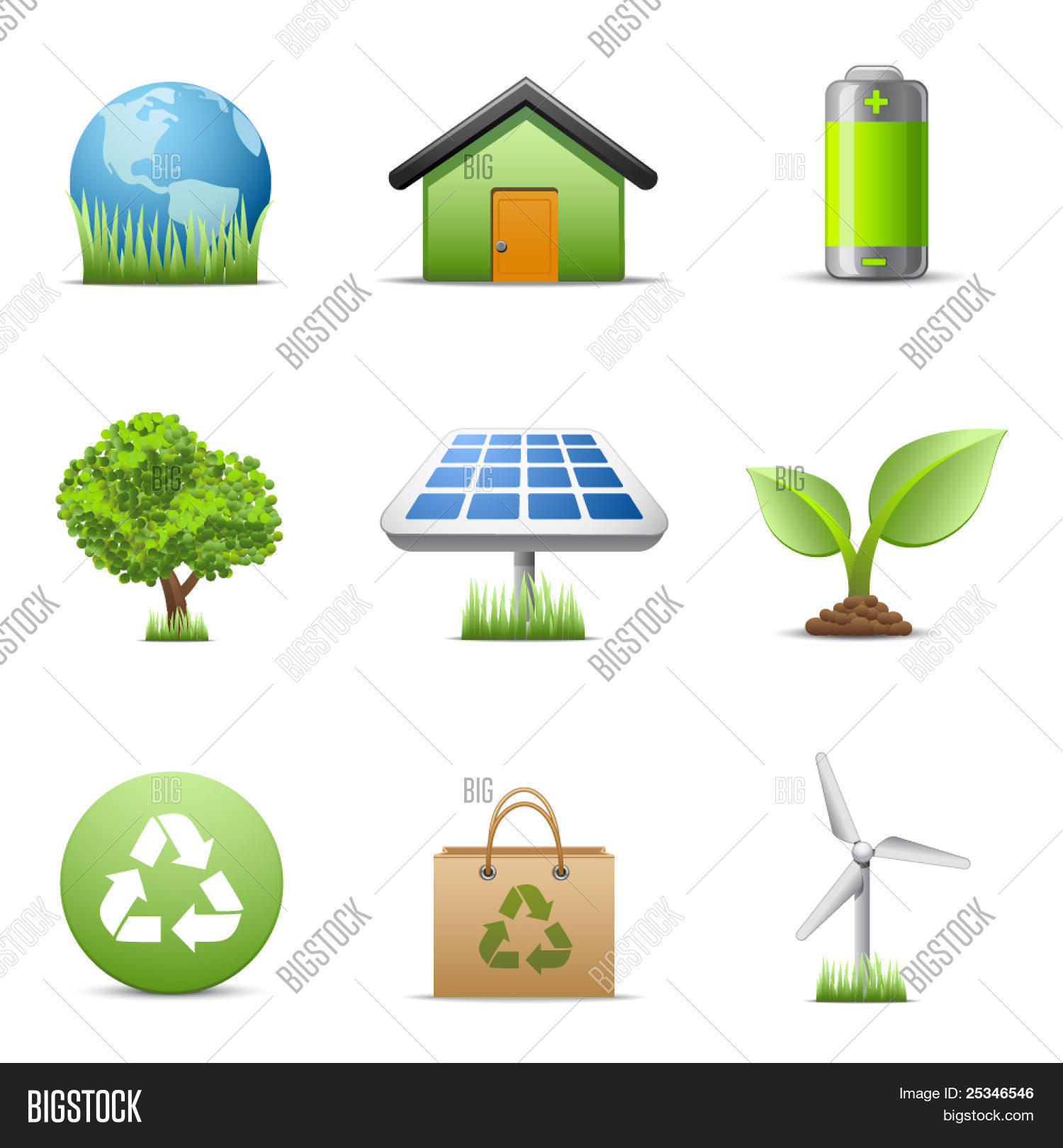 Eco Icons Vector & Photo (Free Trial) | Bigstock