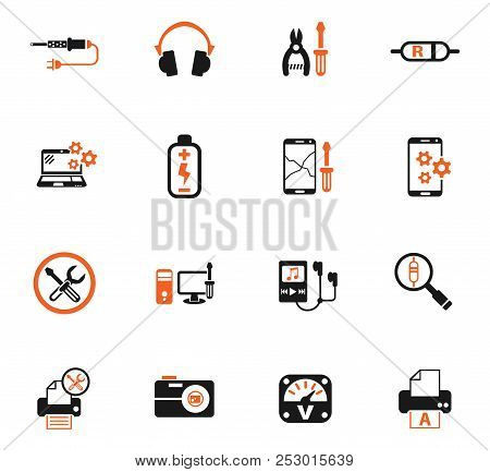 Electronics Repair Web Icons For User Interface Design