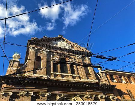 Facade Of The Votive Church Of Modena, In The City Of Modena, Italy.  Built To Give Thanks For The C