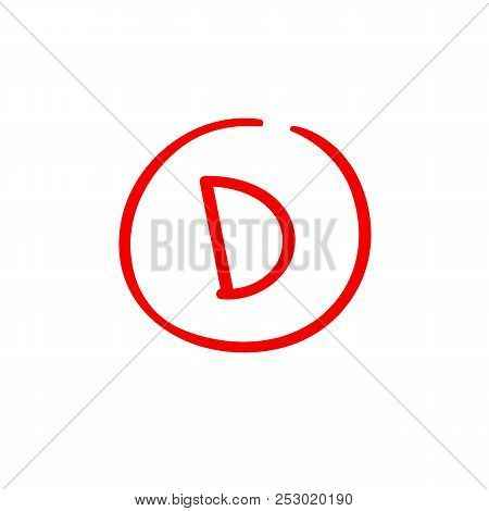 D Examination Result Grade Red Latter Mark