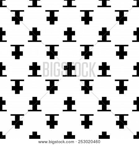 Grave Cross Seamless Cemetary Pattern For Design