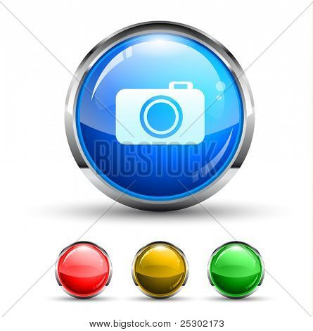 กล้องคริสตัลปุ่มมันสะท้อนแสงและแหวน Cromed สีที่ 4 รวม
