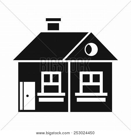 Large Single-storey House Icon In Simple Style Isolated On White Background. Structure Symbol