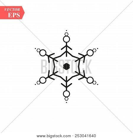 Snowflake Icon. Flat Vector Illustration In Black On White Background. Eps 10