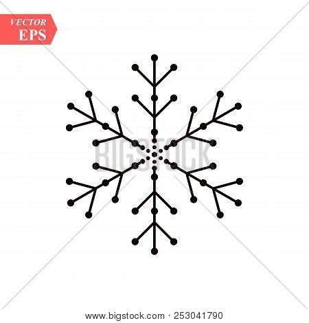 Snowflake Icon. Flat Vector Illustration In Black On White Background. Eps 10