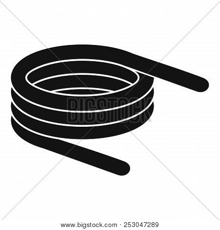 Short Spring Coil Icon. Simple Illustration Of Short Spring Coil Icon For Web Design Isolated On Whi