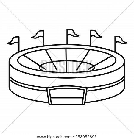 Baseball Arena Icon. Outline Baseball Arena Icon For Web Design Isolated On White Background