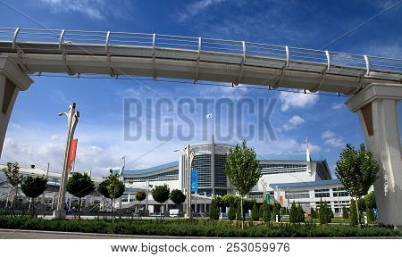Ashgabat, Turkmenistan, September 26, 2017:  Modern Architecture Of Ashgabat. Ashgabat Is The Capita