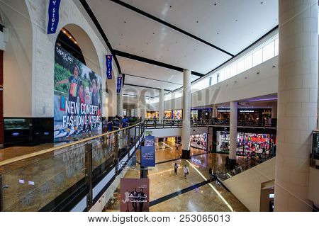 Dubai, Uae - April 07: Mall Of The Emirates Interior April 07, 2017 In Dubai, United Arab Emirates. 