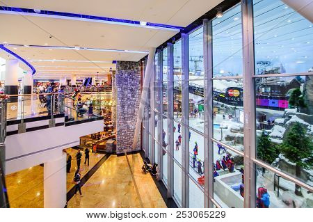 Dubai, Uae - April 07: Mall Of The Emirates Interior April 07, 2017 In Dubai, United Arab Emirates. 