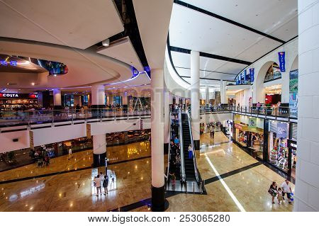 Dubai, Uae - April 07: Mall Of The Emirates Interior April 07, 2017 In Dubai, United Arab Emirates. 