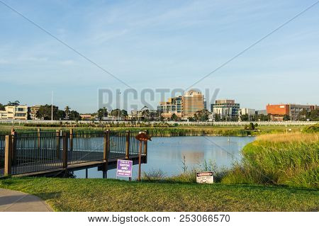 Melbourne, Australia - February 17, 2018: Caulfield Racecourse Is A Horse Racing Track In The City O
