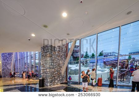Dubai, Uae - April 07: Mall Of The Emirates Interior April 07, 2017 In Dubai, United Arab Emirates. 