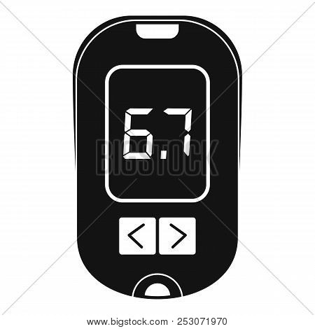 Glucometer Icon. Simple Illustration Of Glucometer Icon For Web Design Isolated On White Background