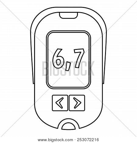 Glucometer Icon. Outline Glucometer Icon For Web Design Isolated On White Background