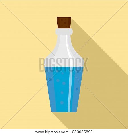Potion Bottle Icon. Flat Illustration Of Potion Bottle Icon For Web Design