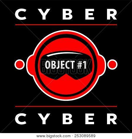 Abstract Cyber Sign. Object Number 1. Cyber Sport Vector Illustration