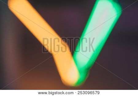 Colorful Lines Of Lights In Slow Shutter Speed, Abstract Photo