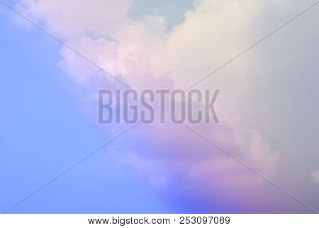 Cloudy And Bright Sky In Colorful Way, Hopeful Feeling