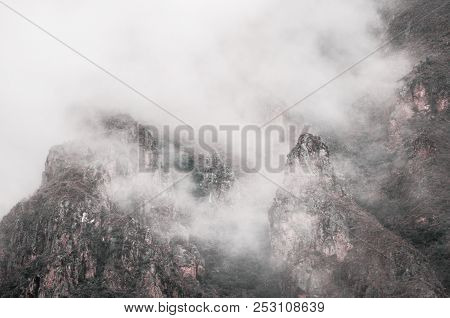 Mountains Can Be Seen From Behind The Clouds