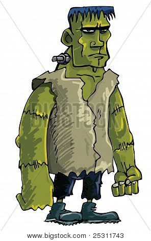 Tegneserie grønne Frankenstein Monster