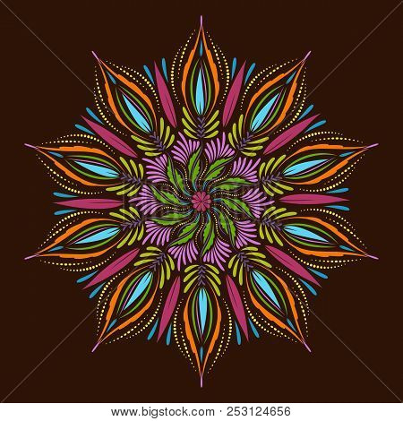 Vector Mandala. Decorative Round Element In Boho Style.