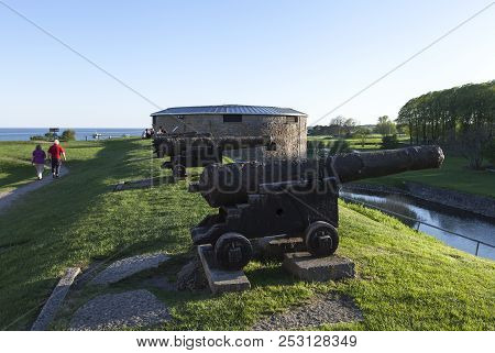 Kalmar, Sweden On May 13. View From The Kalmar Castle Wall Through The Sea On May 13, 2018 In Kalmar