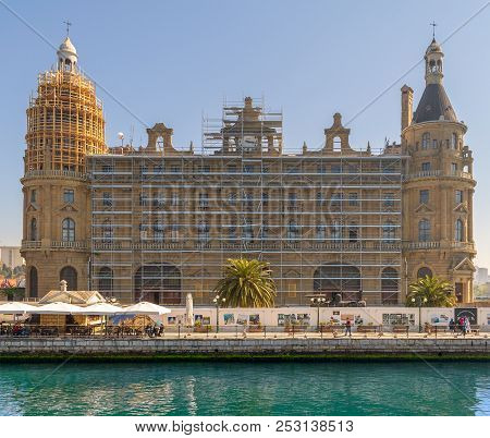 Istanbul, Turkey - April 26, 2017: Renovation Works At Haydarpasha Railway Terminal, Situated In The