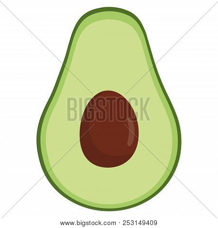 Avocado Icon. Flat Illustration Of Avocado Vector Icon Isolated On White Background