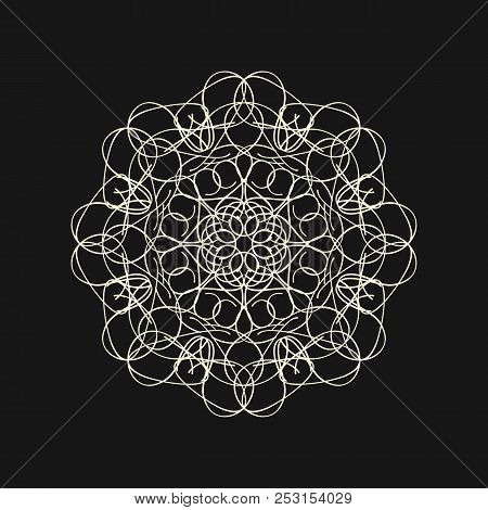 Sacred Geometry. Vector Image Of A Mandala. Theory Of A Flower. Alchemy, Religion, Philosophy, Astro