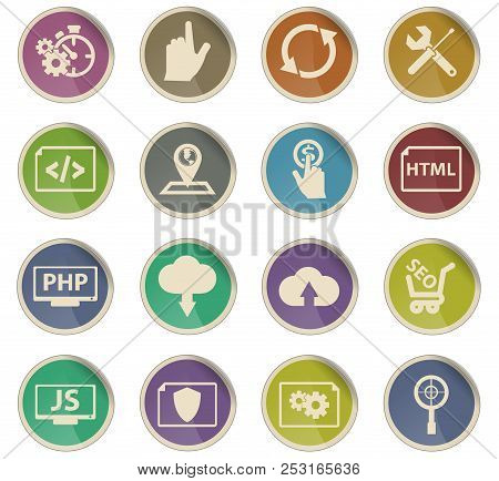 Search Engine Optimization Vector Icons For User Interface Design