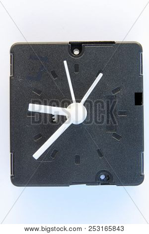 Black Plastic Clock Mechanism. Small Wacker Clock Mechanism.