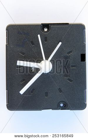 Black Plastic Clock Mechanism. Small Wacker Clock Mechanism.
