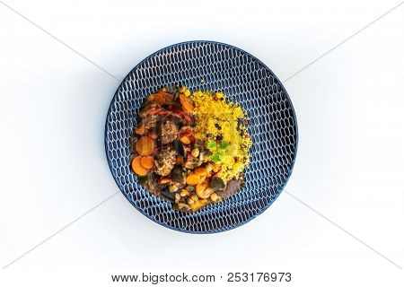 Moroccan beef kefta meatballs meatball and semolina