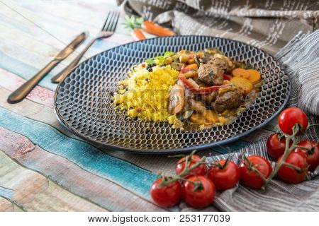 Moroccan beef kefta meatballs meatball and semolina