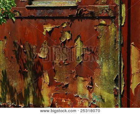 Gamle rustne vogn close-up