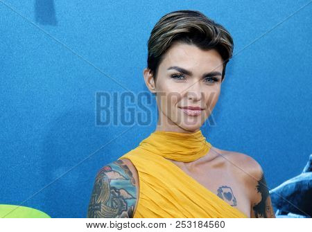 Ruby Rose at the Los Angeles premiere of 'The Meg' held at the TCL Chinese Theatre IMAX in Hollywood, USA on August 6, 2018.