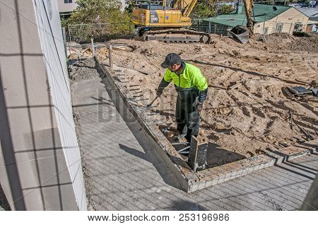 Gosford, New South Wales, Australia - August 9. 2017: Construction And Building Progress Update On N