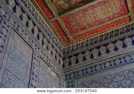 Khiva, Uzbekistan, 1 May 2015:  Details Of Tosh Hovl Palace, Harem Courtyard, Khiva.