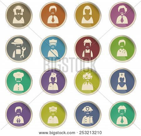 Profession Vector Icons For User Interface Design
