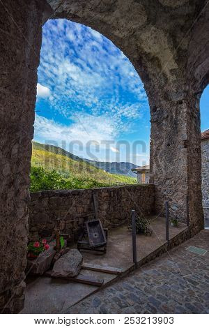 Landscape Of Ancient Medieval Village In Italy
