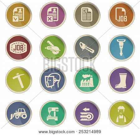 Job Search Vector Icons For User Interface Design