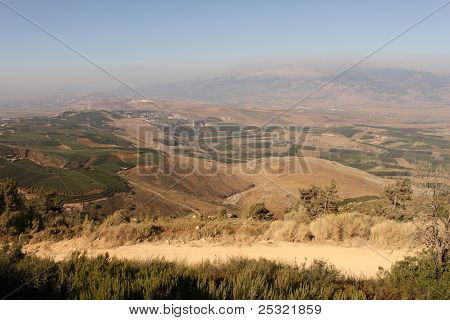 Hermon-bjerget og Golanhøjderne visning. Israel