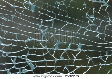 Painel de vidro quebrado
