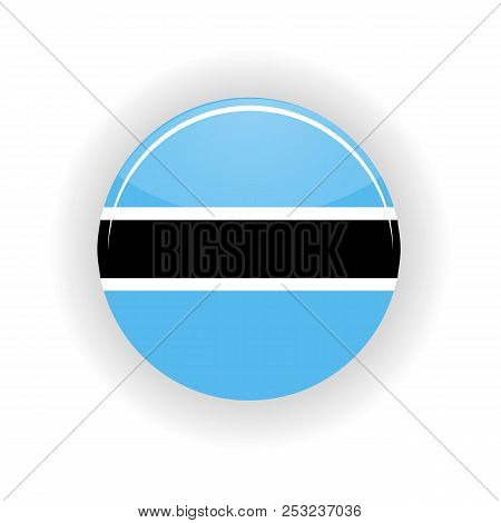 Botswana Icon Circle Isolated On White Background. Gaborone Icon Illustration