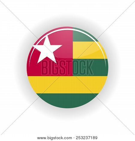 Togo Icon Circle Isolated On White Background. Lome Icon Illustration