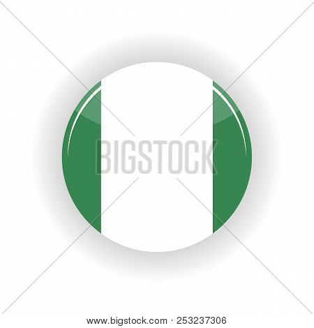 Federal Republic Of Nigeria Icon Circle Isolated On White Background. Abuja Icon Illustration