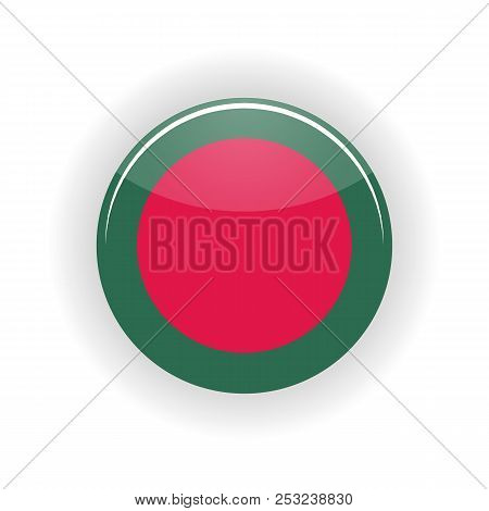 Bangladesh Icon Circle Isolated On White Background. Dacca Icon Illustration